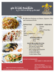 We Offer best Packages on Chinese,  Japanese,  Thai and Continental Food